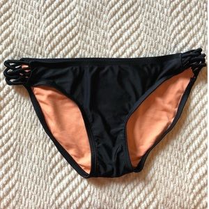 Black and Coral Bikini